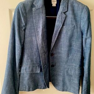 J Crew Chambray blazer. EUC. Great piece to add to your wardrobe!